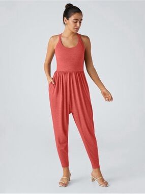 HALARA Coral Sleeveless Harem Jumpsuit